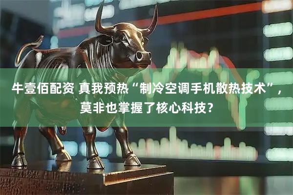 牛壹佰配资 真我预热“制冷空调手机散热技术”，莫非也掌握了核心科技？