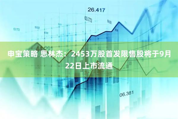 申宝策略 思林杰：2453万股首发限售股将于9月22日上市流通