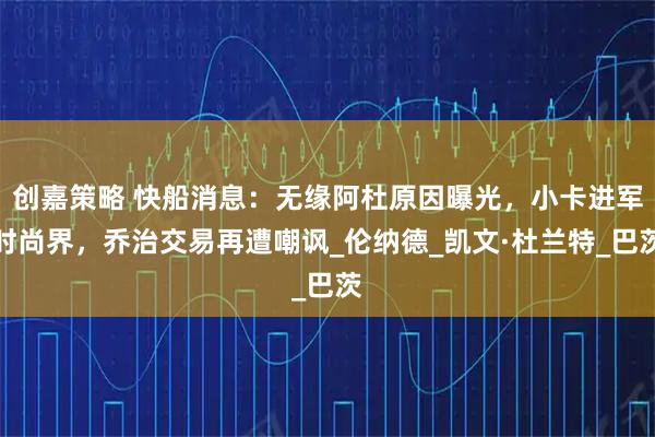 创嘉策略 快船消息：无缘阿杜原因曝光，小卡进军时尚界，乔治交易再遭嘲讽_伦纳德_凯文·杜兰特_巴茨