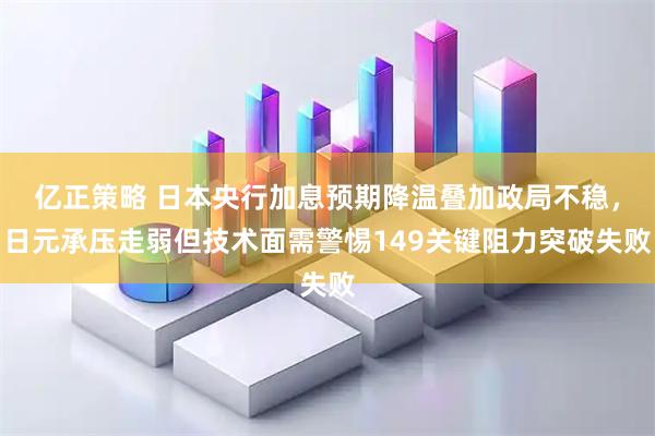 亿正策略 日本央行加息预期降温叠加政局不稳，日元承压走弱但技术面需警惕149关键阻力突破失败