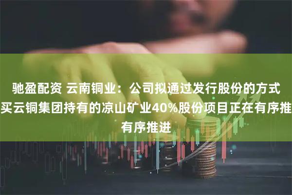 驰盈配资 云南铜业：公司拟通过发行股份的方式购买云铜集团持有的凉山矿业40%股份项目正在有序推进
